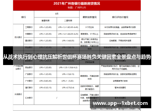 从战术执行到心理抗压解析世俱杯赛场胜负关键因素全景盘点与趋势